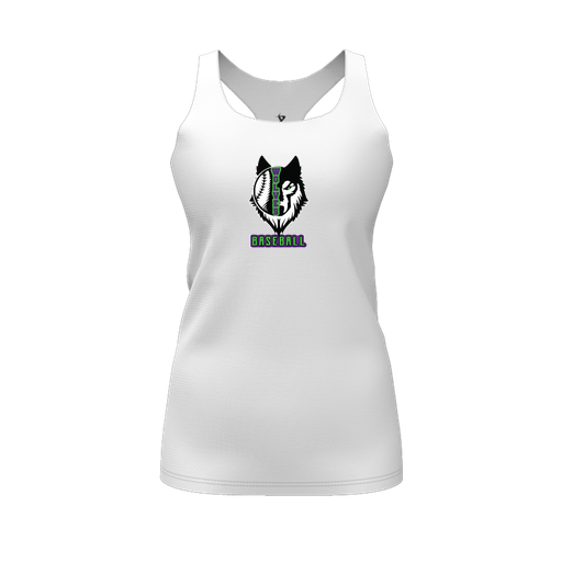 [FT0TRBWH-FYS-LOGO1] Decker Racerback Tank Top (Female Youth S, White, Logo 1)