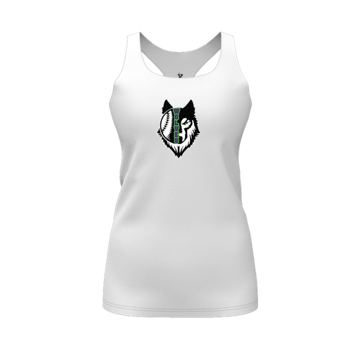 [FT0TRBWH-FYS-LOGO2] Decker Racerback Tank Top (Female Youth S, White, Logo 2)