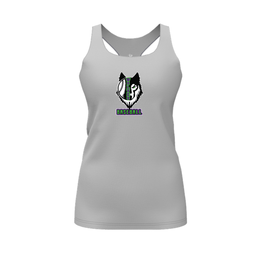 [FT0TRBGY-FYS-LOGO1] Decker Racerback Tank Top (Female Youth S, Gray, Logo 1)