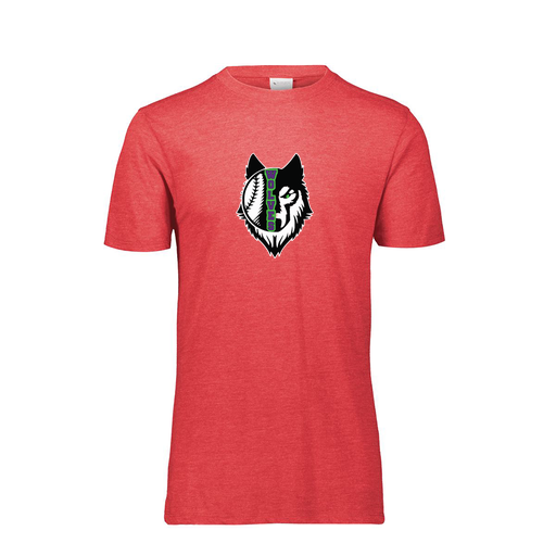 [FTSCUBRD-YS-LOGO2] Decker Youth Tri-Blend T-Shirt - Short Sleeve (Youth S, Red, Logo 2)