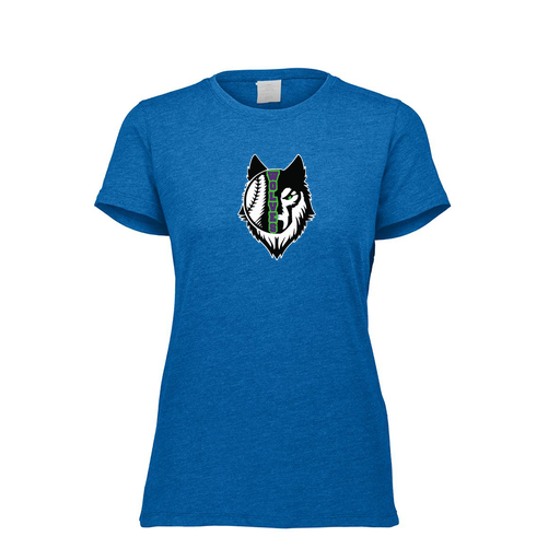 [FTSCUBRY-FAXS-LOGO2] Decker Women's Tri-Blend T-Shirt - Short Sleeve (Female Adult XS, Royal, Logo 2)