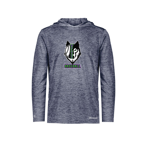 [FOLHCGNV-AS-LOGO1] Decker Men's Charge Hoodie (Adult S, Navy, Logo 1)