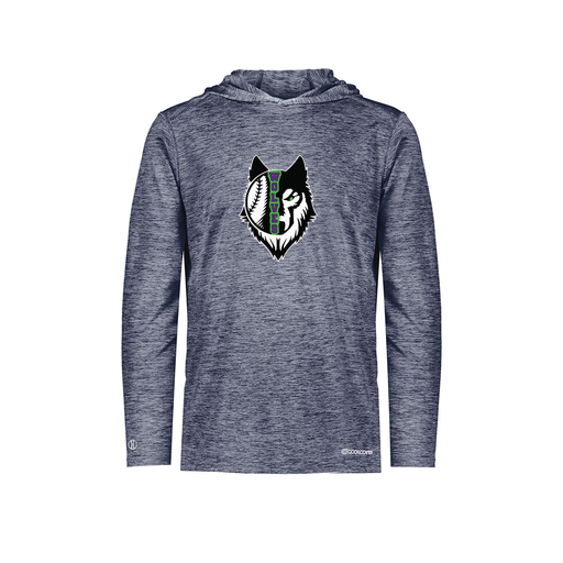 [FOLHCGNV-AS-LOGO2] Decker Men's Charge Hoodie (Adult S, Navy, Logo 2)