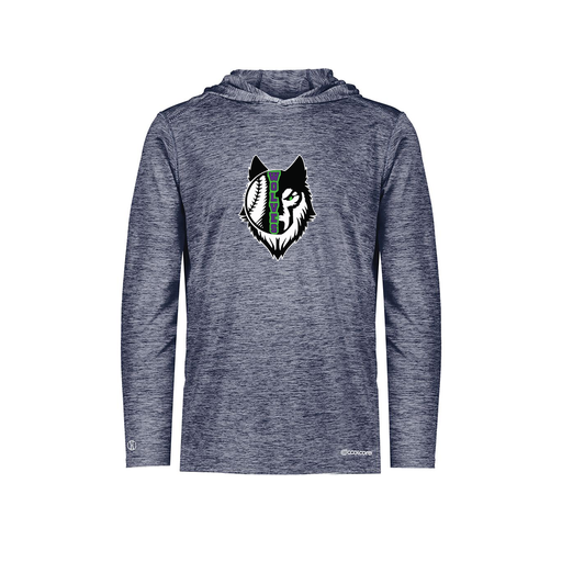 [FOLHCGNV-YS-LOGO2] Decker Youth Charge Hoodie (Youth S, Navy, Logo 2)