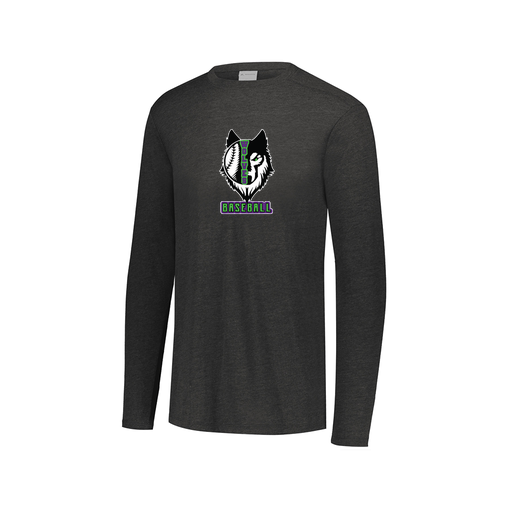 [FTLCUBBK-AXS-LOGO1] Decker Men's Tri-Blend T-Shirt - Long Sleeve (Adult XS, Black, Logo 1)