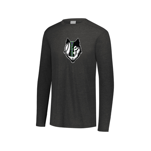[FTLCUBBK-AXS-LOGO2] Decker Men's Tri-Blend T-Shirt - Long Sleeve (Adult XS, Black, Logo 2)