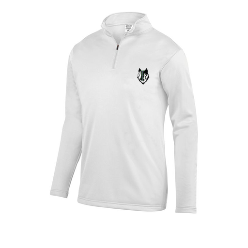 [FOLQFFWH-AS-LOGO2] Decker Men's FlexFleece 1/4 Zip (Adult S, White, Logo 2)