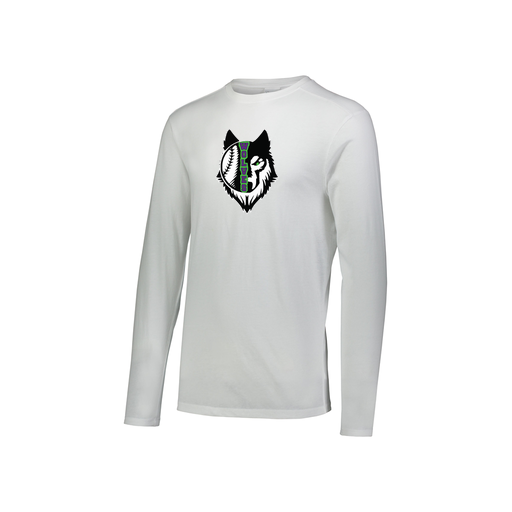 [FTLCUBWH-YS-LOGO2] Decker Youth Tri-Blend T-Shirt - Long Sleeve (Youth S, White, Logo 2)